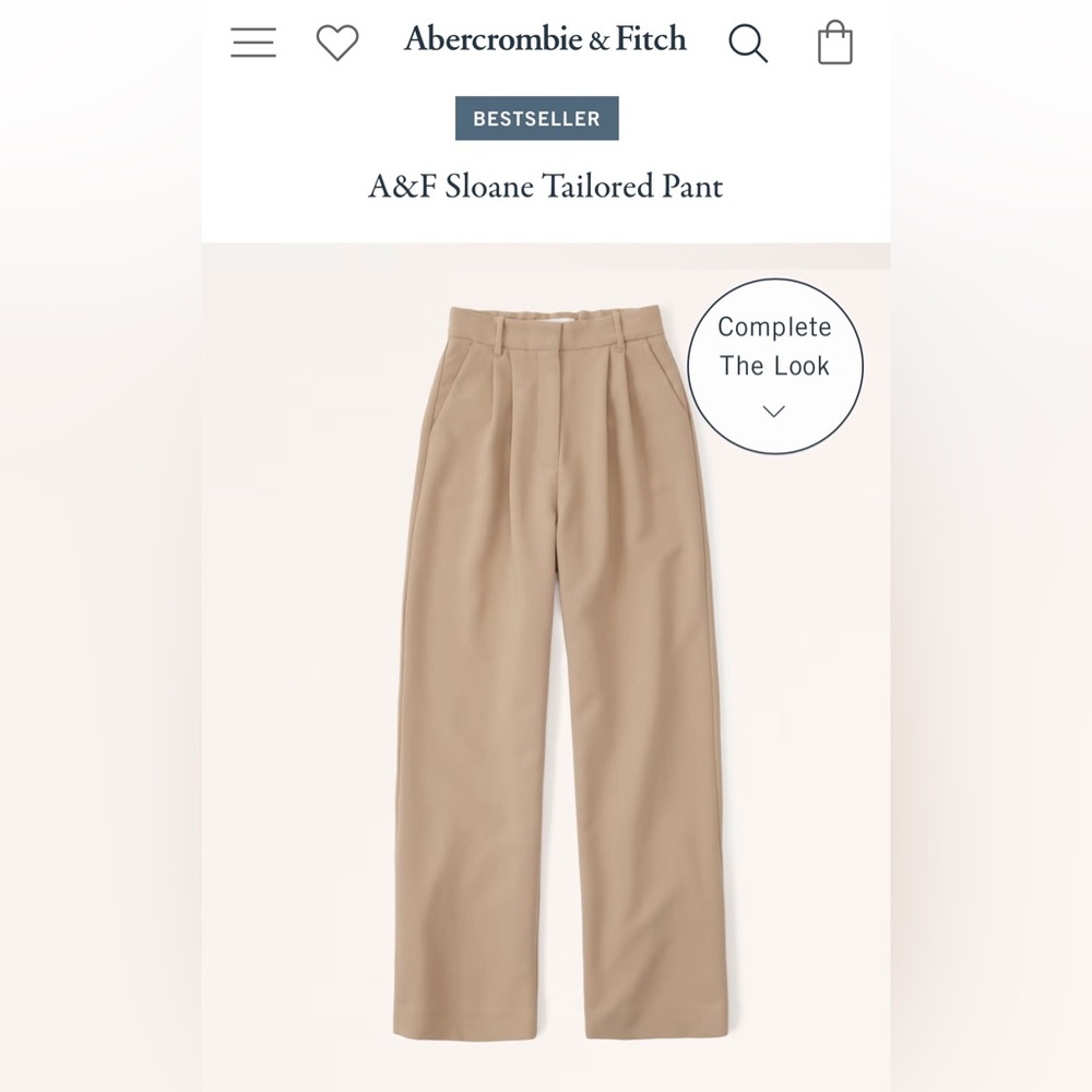 Abercrombie Tailored Sloane Pant -28” in pant length